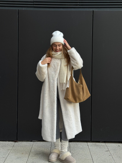 Шуба Lux макси белый