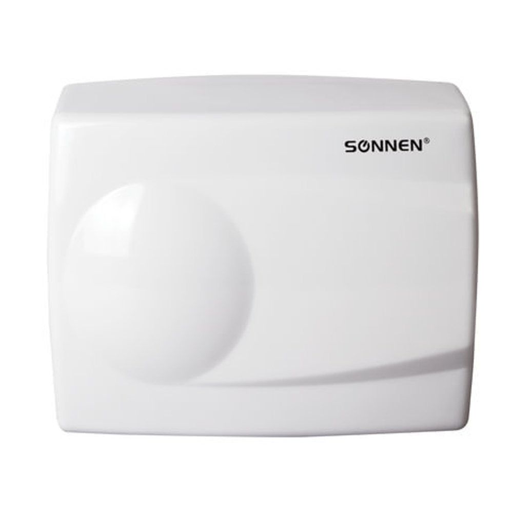 Сушилка для рук SONNEN HD-298, 1500 Вт, металлический корпус, антивандальная, белая, 604193