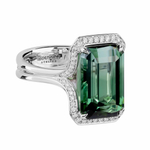 Кольцо с турмалином и бриллиантами, R0070-16/1