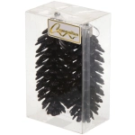 Ёлочные игрушки «Таинственное очарование» Шишки блестящие 9 см (набор 2 шт), черный