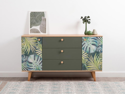 Матиас комод 16.245 Гикори Рокфорд / Дымчатый Зеленый