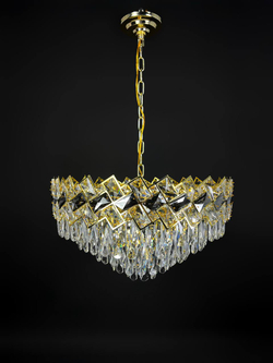 Люстра подвесная Lanbos, 11 ламп Е14, до 440 Вт, до 25 кв м, золотая