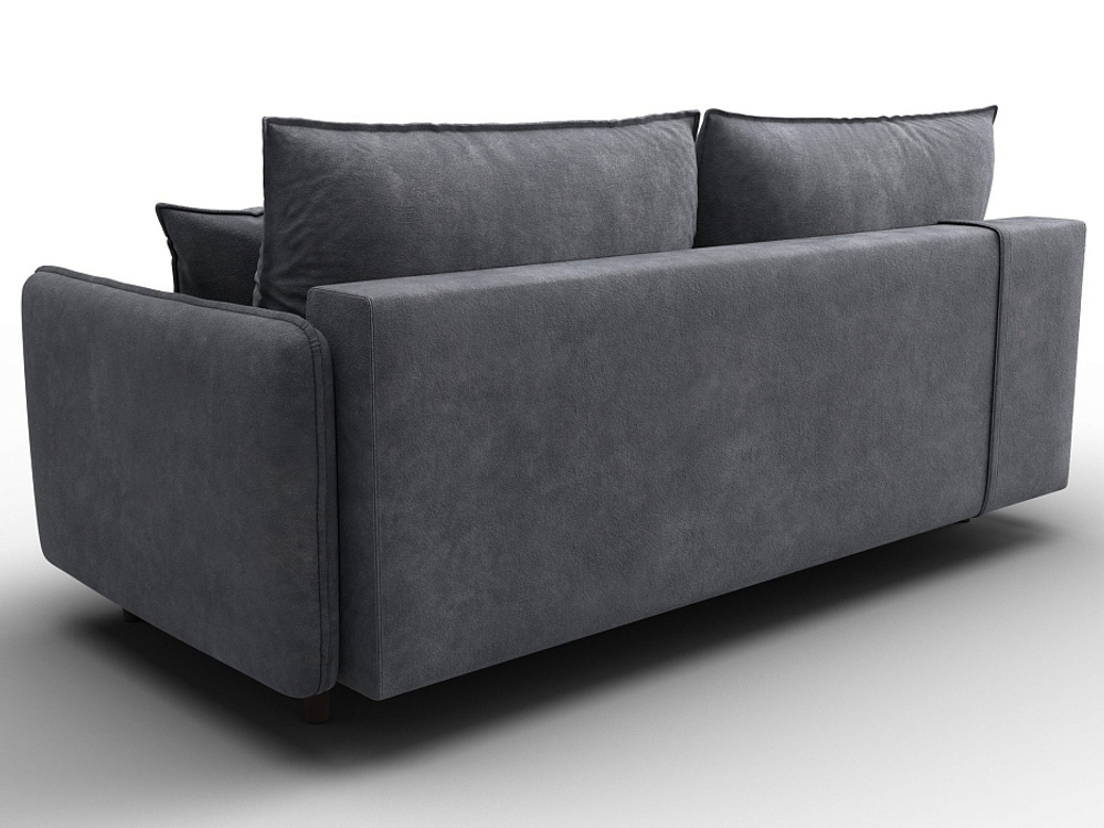 Диван прямой Лига-064 НПБ ВЕЛЮР BRUT 16 темно-серый