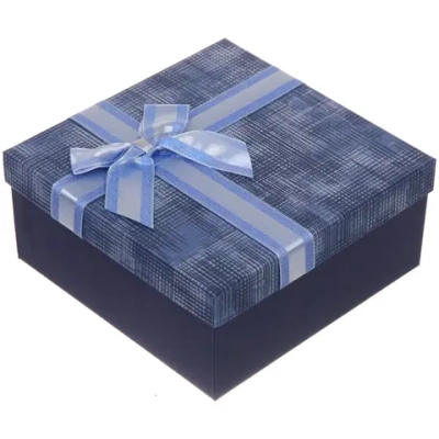Коробка подарочная «С любовью» 17,5*17,5*8 см, синий