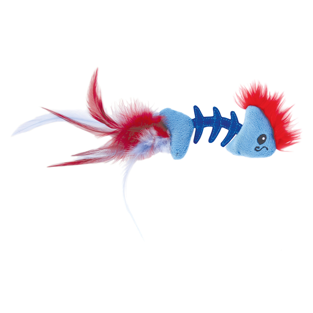 Petstages игрушка для кошек Fish Bone голубая