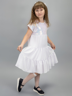 Платье нарядное для девочки с пайетками