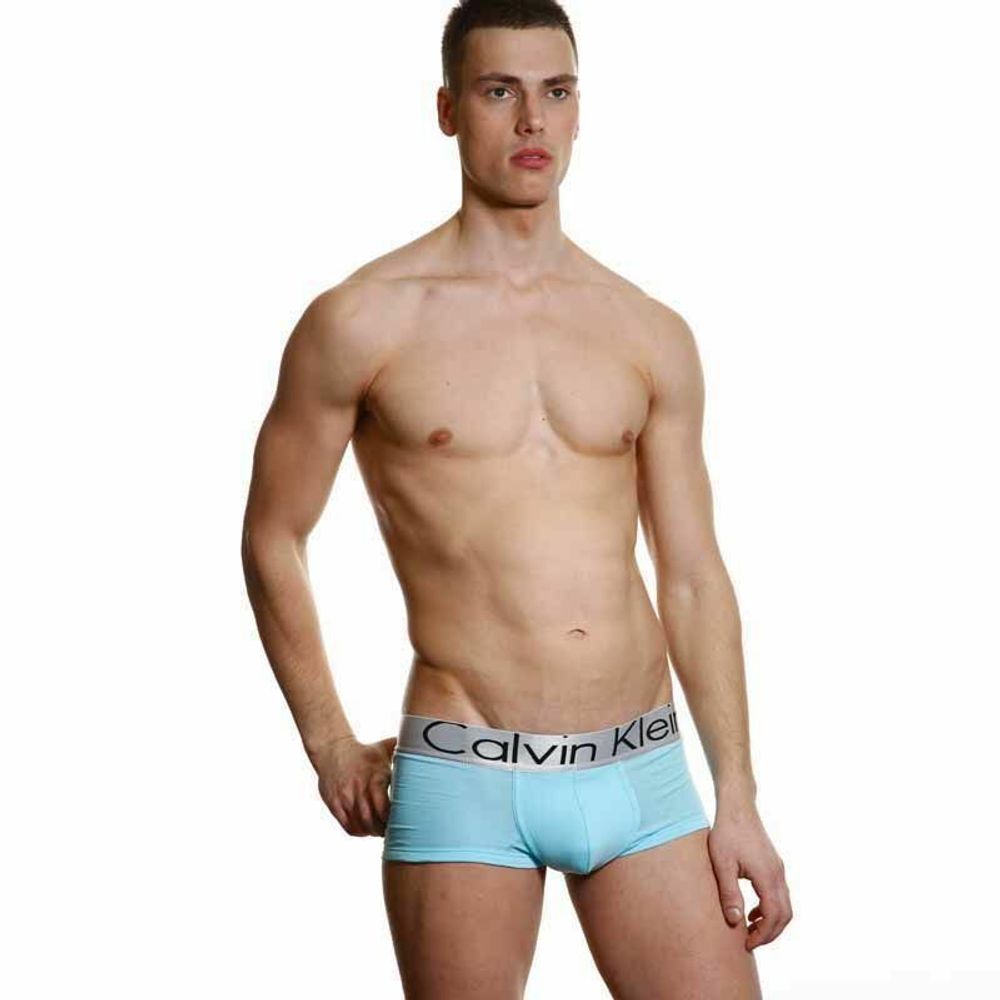 Мужские трусы боксеры аквамарин Calvin Klein Steel Aquamarine