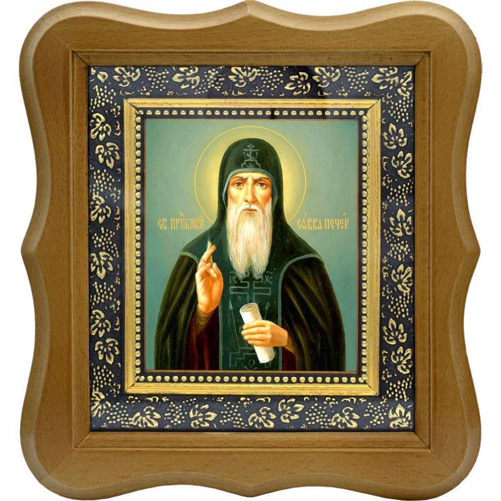 Савва Печерский Преподобный. Икона на холсте.