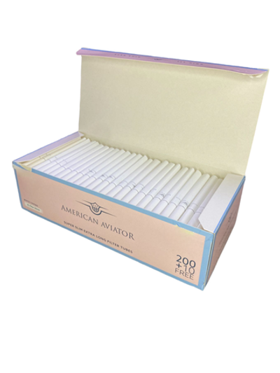 Гильзы для сигарет "American Aviator" Super Slim XL 24мм White 10х210шт (Комплект)