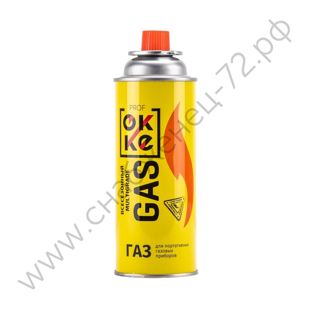 Газ для порт. плит ОККE (520 мл. метал.баллон, цанг. всесезонный), 12 шт/уп