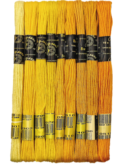 Наборы ниток мулине для вышивания ПНК Киров 9 шт.