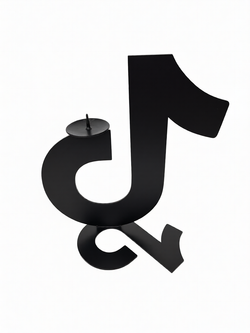 Подсвечник для свечей "Tik-Tok" (черный)