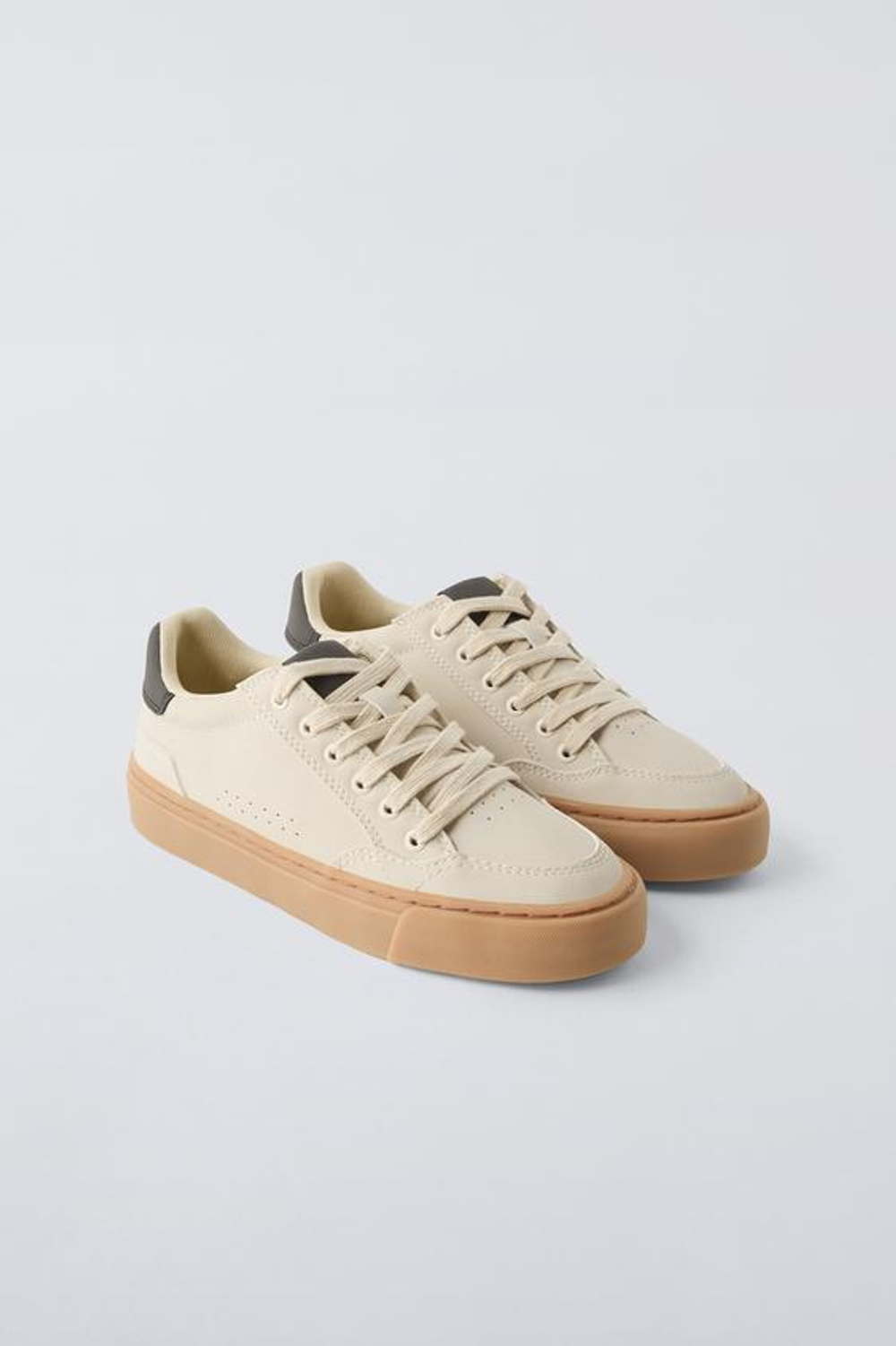 ZARA БАЗОВЫЕ КРОССОВКИ, ЭКРЮ