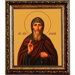 Виталий Александрийский Святой преподобный. Икона на холсте.