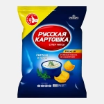 Чипсы Русская картошка Сметана и укроп 80г