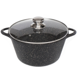 Кастрюля алюминий, антиприг, 5 л, с крыш, Горница, Гранит, к2732аг