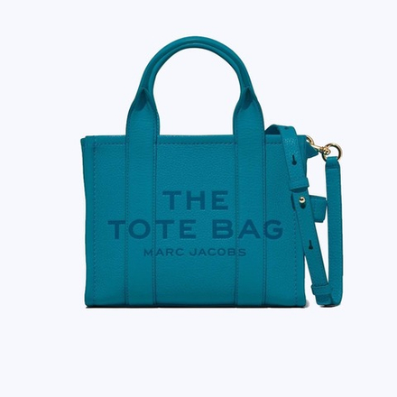 СУМКА MARC JACOBS THE LEATHER SMALL TOTE BAG BLUE SHADOW