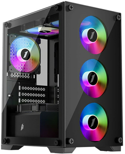 Корпус для компьютера 1STPLAYER FIREBASE X2-M / mATX / 4x120mm LED fans / X2-M-4F1