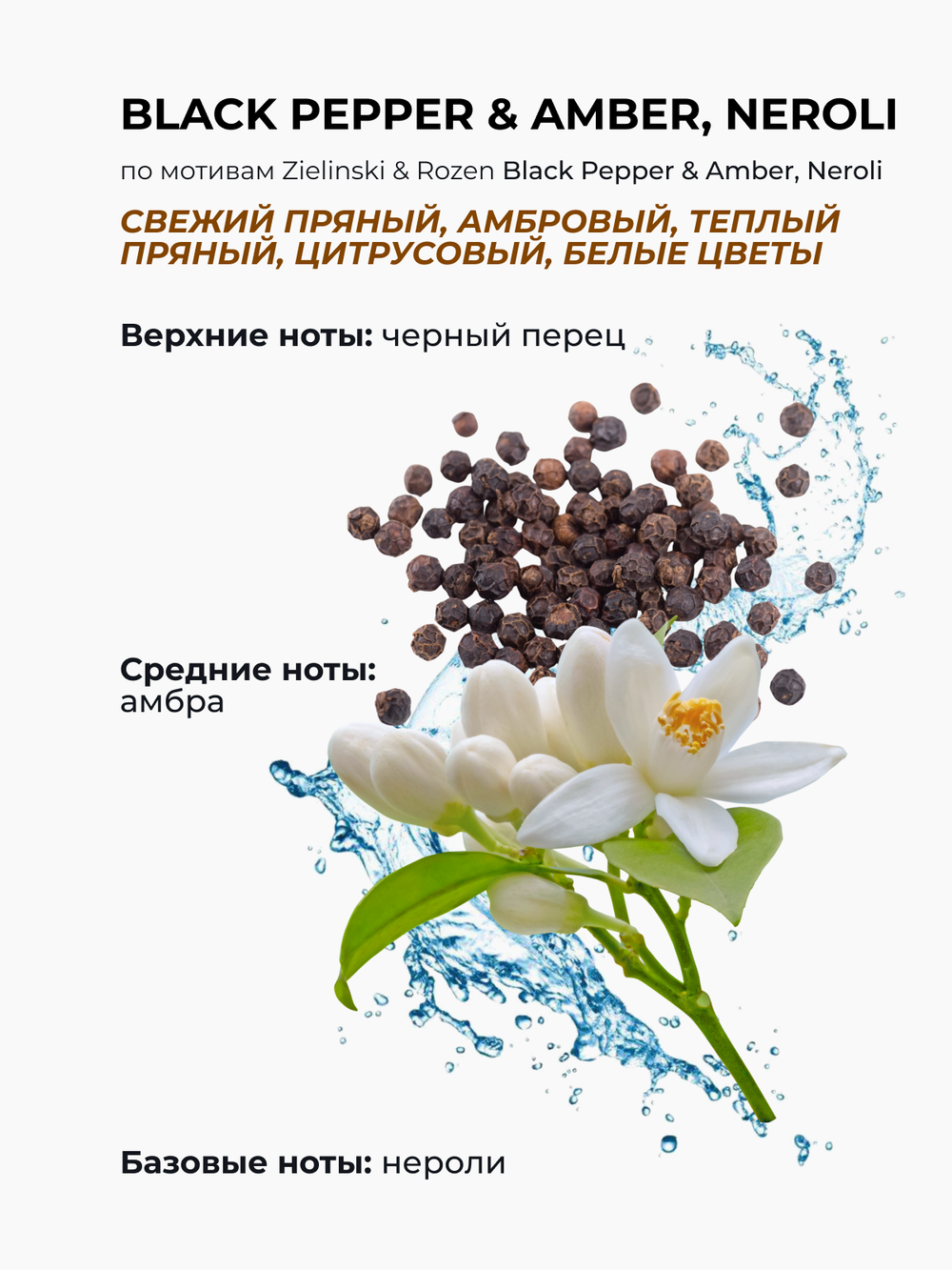Cosmex Parfumed Shampoo Black Pepper, Amber, Neroli Парфюмированный шампунь для волос Черный Перец, Амбра, Нероли 300 ml