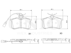 Колодки тормозные диск. задние с датчиком UNIO BRP-20164