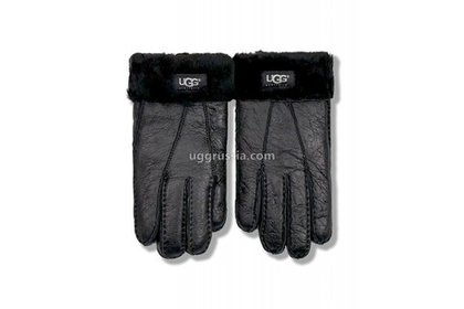 UGG Перчатки Кожаные Мужские Черные