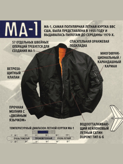 MA-1 Flight Jacket (черная - black)