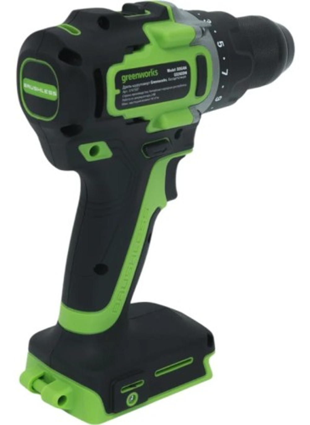 Дрель-шуруповерт аккумуляторная GREENWORKS GD24DD90 24V, АКБ 4Ач и ЗУ 3707507CUB