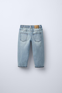 ZARA ДЖИНСЫ С НИЗКОЙ ПОСАДКОЙ, ГОЛУБОЙ