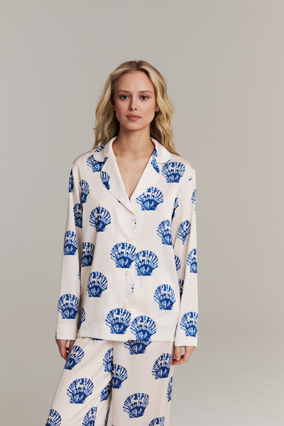 Пижамная блуза из шелка