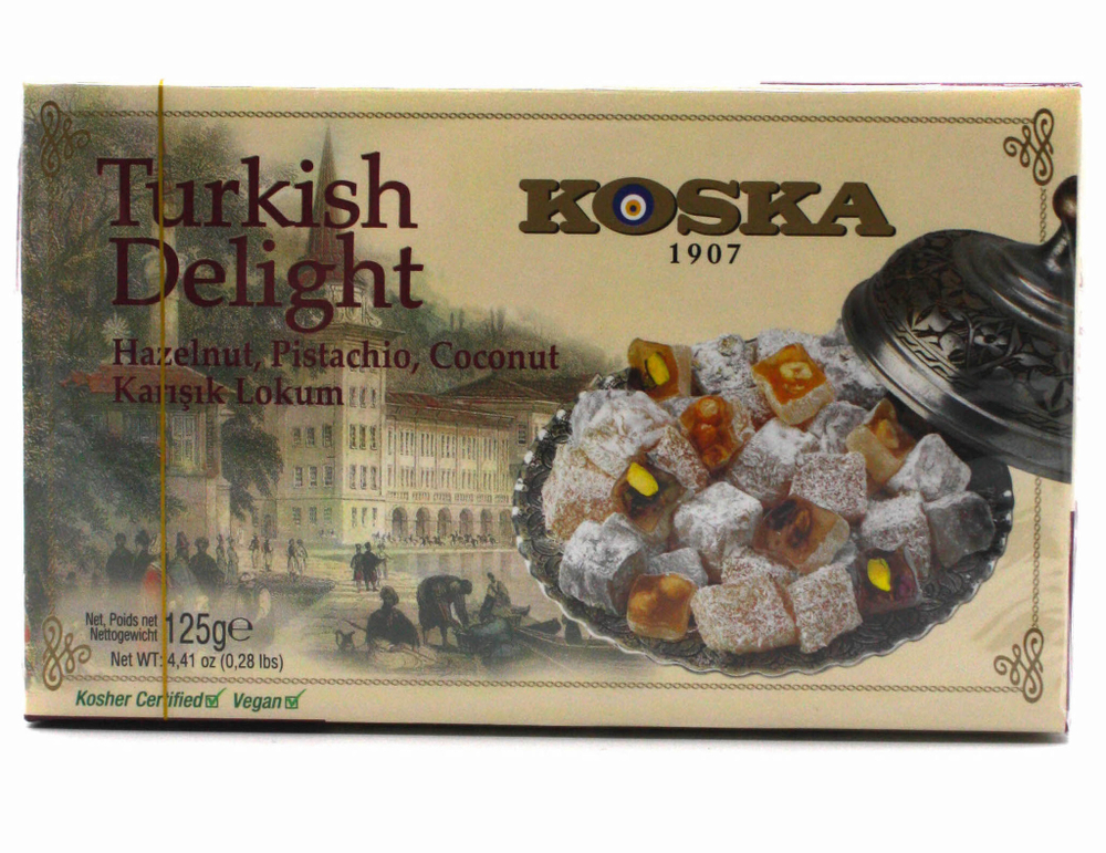 Рахат лукум с фундуком ,фисташкой и кокосом, Koska, 125 гр