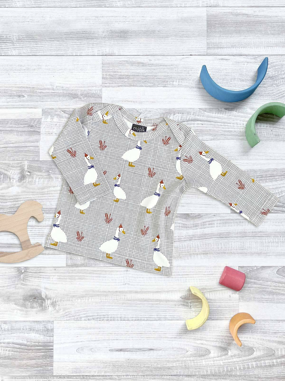 Футболка с длинным рукавом Mjölk Гуси