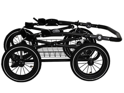 Детская коляска Roan Bass Next Classic Кожа d12 3 в 1 с автокреслом Elo Black RCL300/1 Black