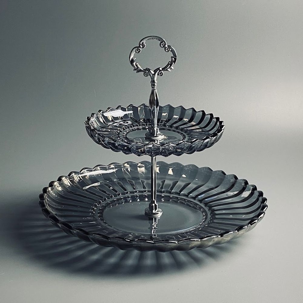 Lenardi 200-173 Двухъярусная этажерка в под.уп.(х8)Стекло