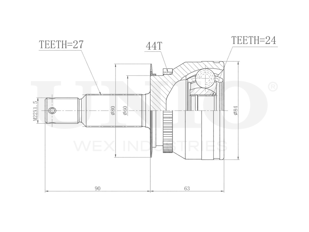 ШРУС внешний UNIO CVJ-20324