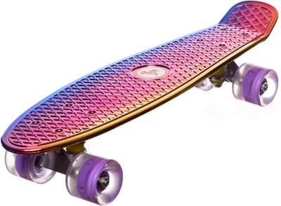 Скейт пенни-борд Igrokat Benzin-III 22" с динамической подсветкой колес