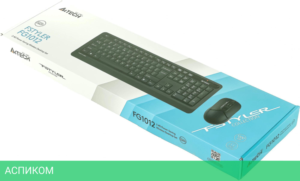 Набор периферии A4Tech Fstyler FG1012 черный/серый