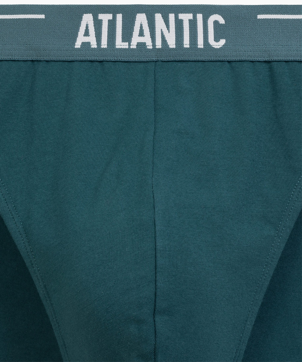 Мужские трусы слипы спорт Atlantic, набор 5 шт., хлопок, морская волна + бирюзово-зелёные + чёрные + серые меланж + тёмно-голубые, 5SMP-004