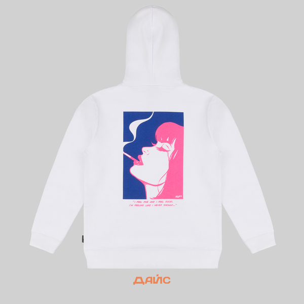 Толстовка мужская HUF I Feels Good артикул:PF00363-WHITE Толстовка мужская HUF I Feels Good артикул:PF00363-WHITE - купить в магазине Дайс