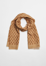 Шерстяной палантин Qarlygash & Qyzgaldaq BEIGE 68х180