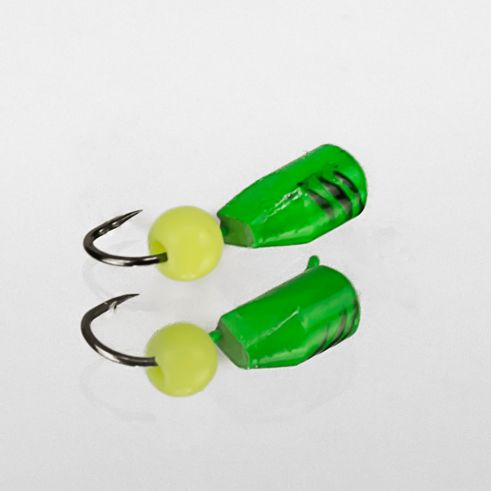 Мормышка Владимирская 370 "Гвоздик флюоресцентный с шариком неон", 4мм, 1.6гр (15шт/уп)