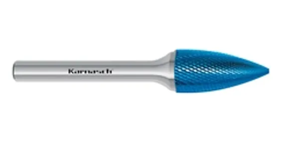 Борфреза твердосплавная Karnasch форма G, 6х18х6х50 мм, насечка HP-3 PRO, покрытие Green-Tec, арт. 11.6096-010