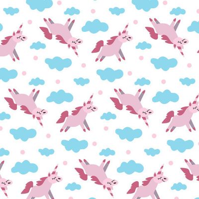 Buy kids fabric animals pony unicorns in clouds