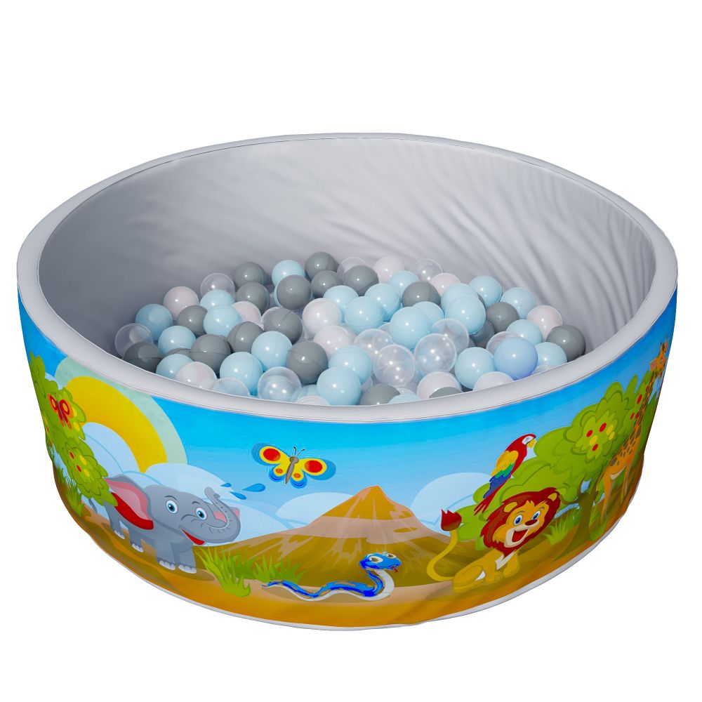 Сухой бассейн Romana Мир приключений "Сафари", 150 шариков (Grey mix)