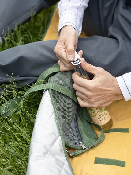 Плед для пикника и отдыха на пляже smart picnic, горчичный