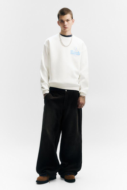 PULL&BEAR Толстовка с надписью "Peanuts", белый