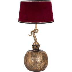Настольная лампа Гранат Бронза с абажуром Тюссо Конфети Рубивайн