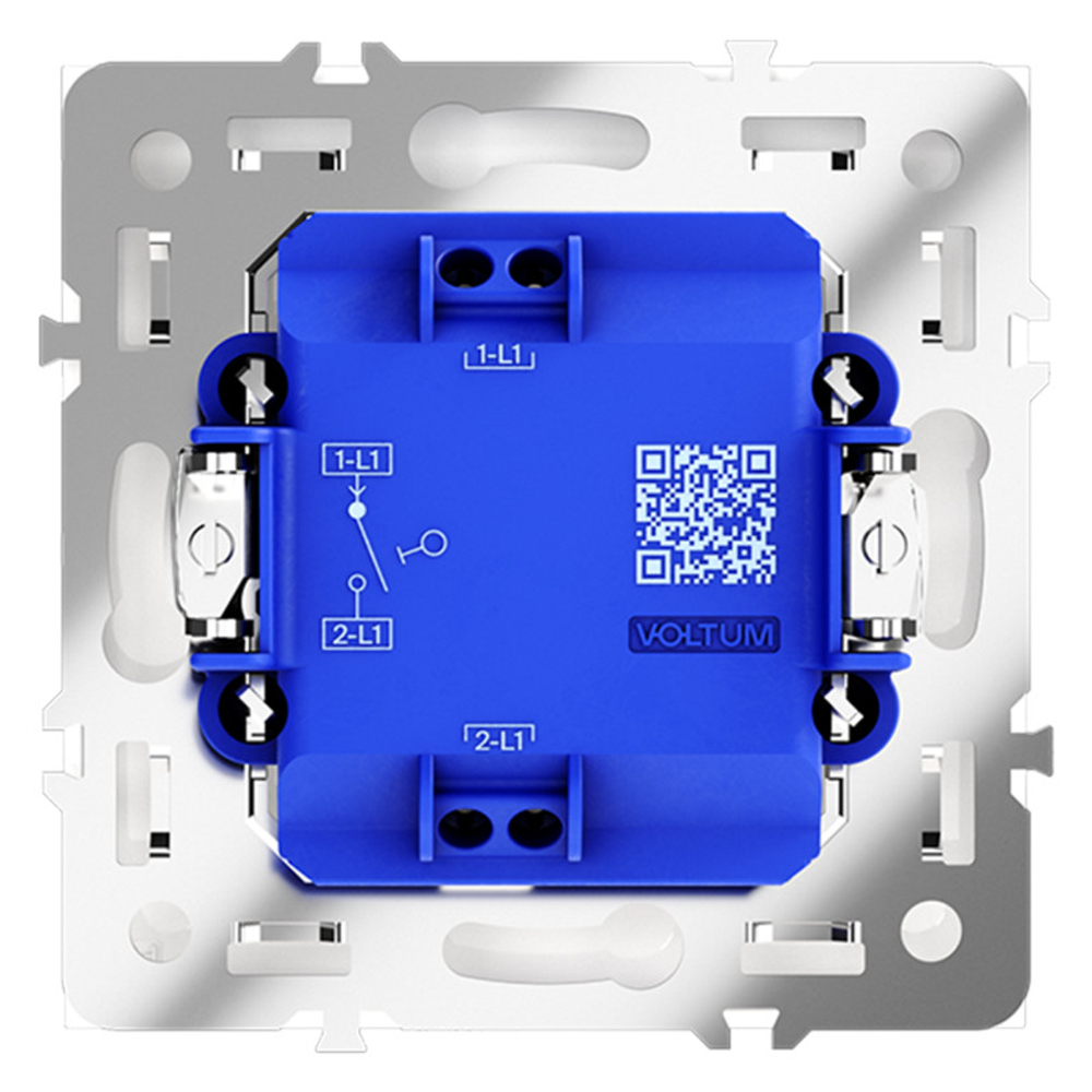 Выключатель встраиваемый VOLTUM S70 одноклавишный 10А, (кашемир)