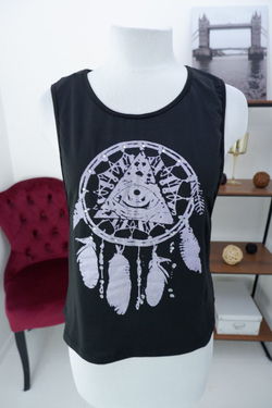 Топ с принтом 44 размер