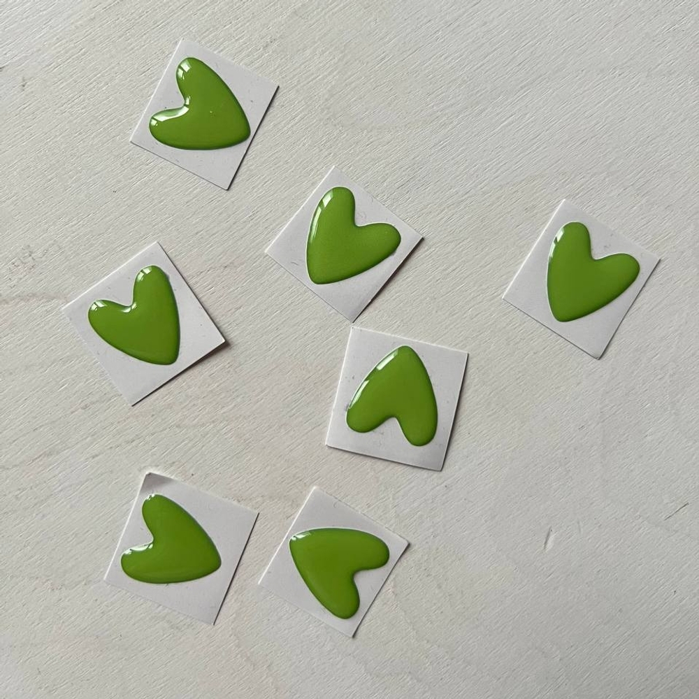 Сердца зелёные опт ( 90шт)