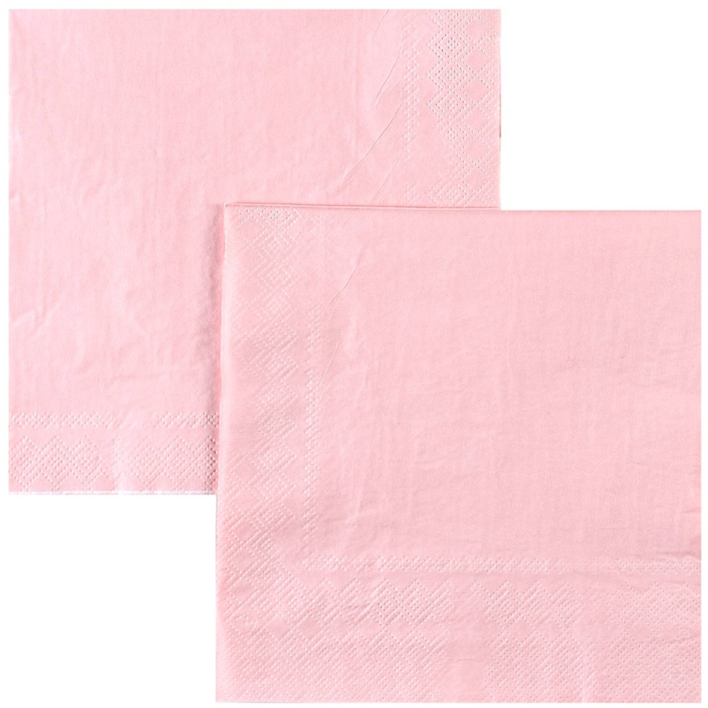 Салфетка в нежно-розовом цвете, 33 см, 12 шт